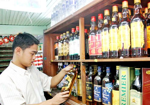 Myanmar. Mandalay booze busts trending downward in 2016
