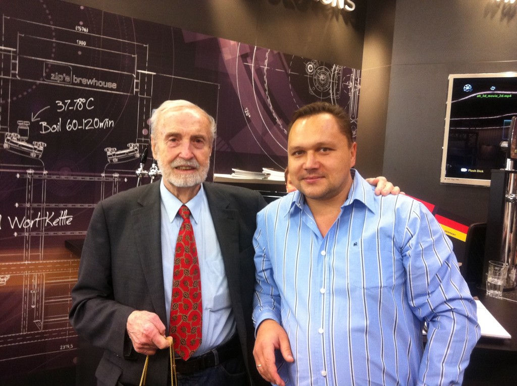 At the exhibition in Nuremberg with author of brewers’ bible “Malt and beer technologies” Wolfgang Kunze